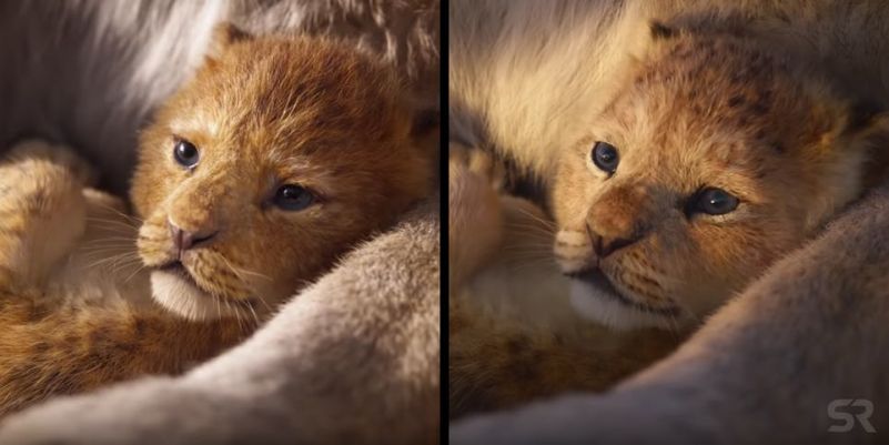 The Lion King Trailer Differences Baby Simba