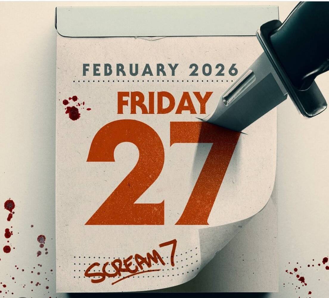 Pôster Scream 7, lançamento em 27 de fevereiro 2026.