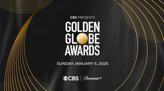 Logo dos Golden Globe Awards 2025 com data.