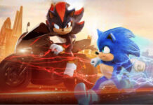 Sonic e Shadow em ação com efeitos especiais